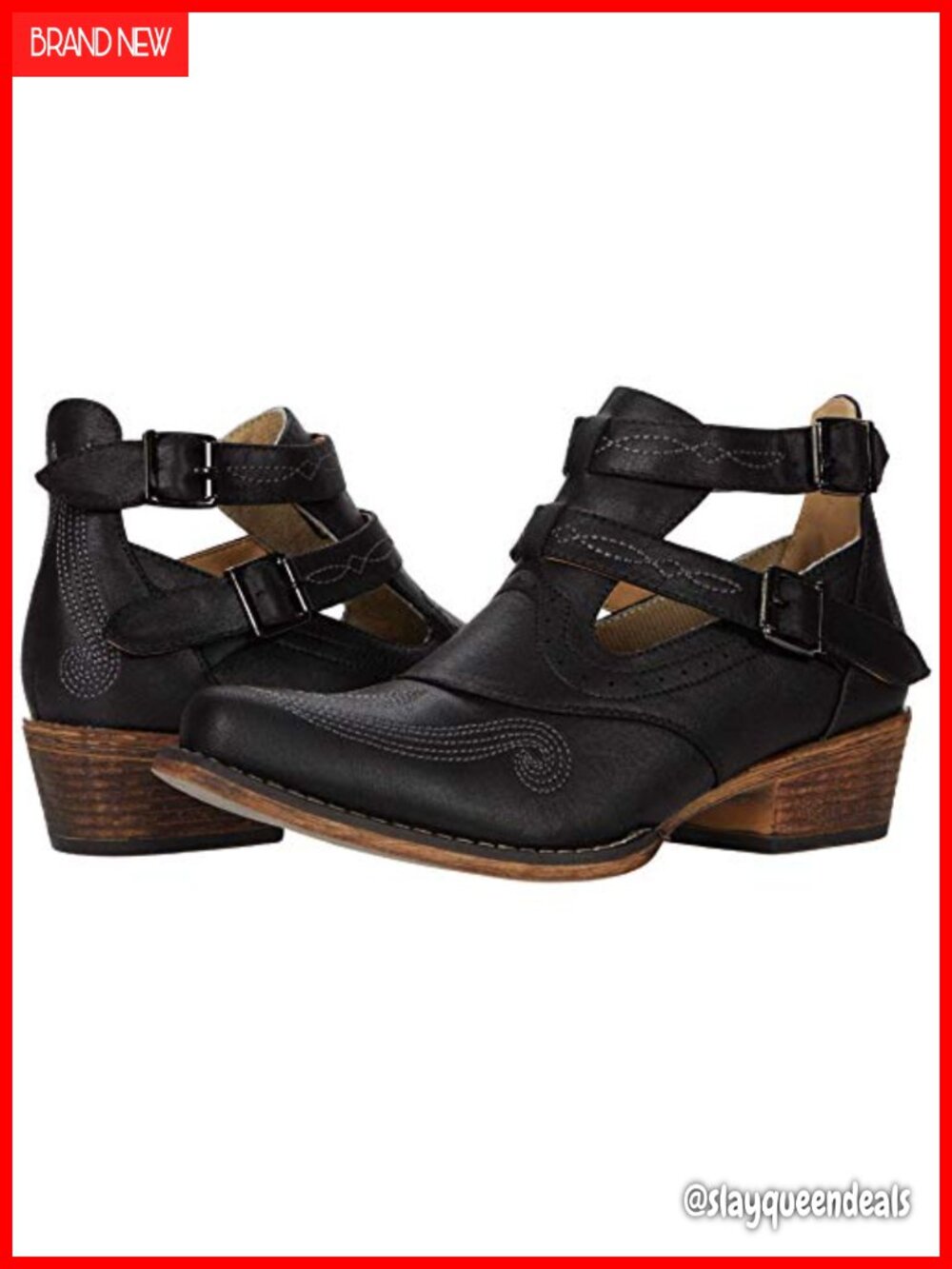 ROPER Willa Faux Leather Snip Toe Ankle Western Bootie